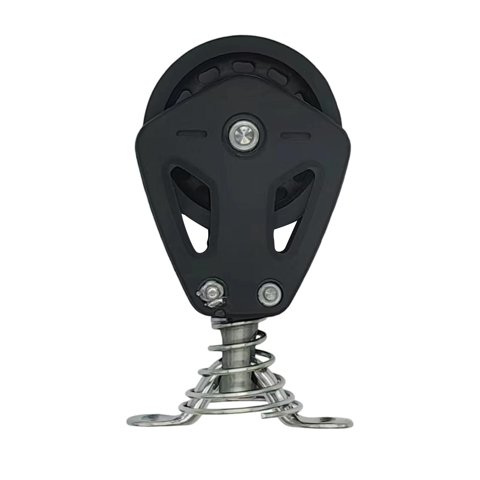 Magideal - Polea De Barco, Cable De Alambre, Bloque De Arranque, Rodamiento Suave Y Silencioso, Rueda Giratoria Compacta Y Práctica, Acero Inoxidable, Nailon Par Negro
