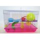 thumbnail image 1 of Cage YML de plástico transparente para hámsteres enanos y ratones, color rosa, 1 of 2