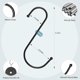 thumbnail image 3 of RELbro Large S Hooks, Metal Hanging Plant Hooks, 6 Inch, Black, 3 of 3