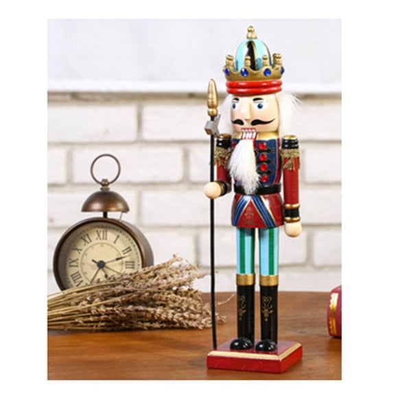 30 cm cascanueces de madera solider figuras modelo títere mu?eca juguete decoración para el hogar # 2