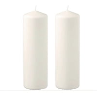 Genmérico - Pack 2 Velas Blancos De 15X5 Cm