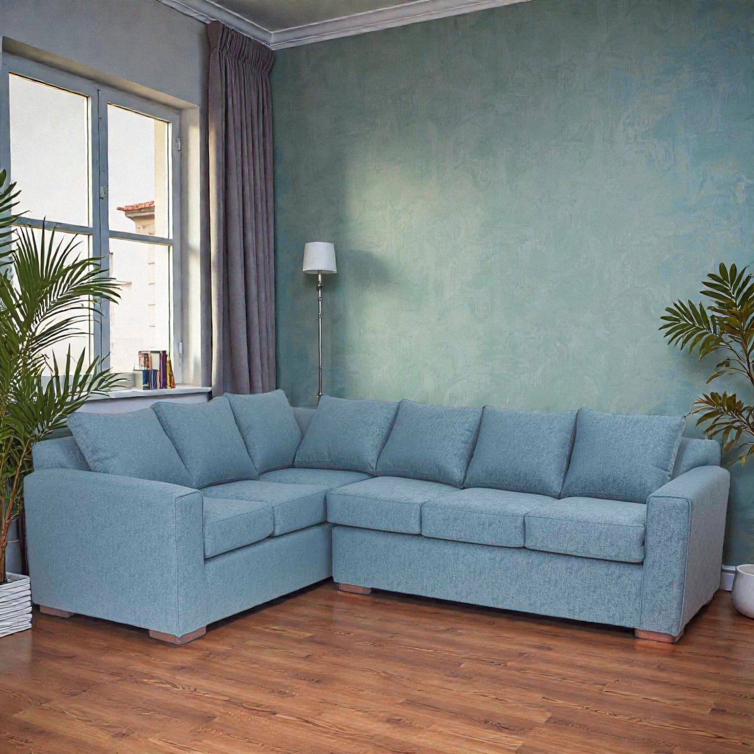 Muebles Altiro - Seccional Judá - Tela Lino Sidelli Azul Claro