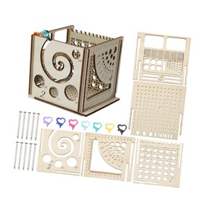 Bothyi - Tazón De Hilo De Madera Recipiente De Hilo Único Para Amantes De Crochet Abuela Madre