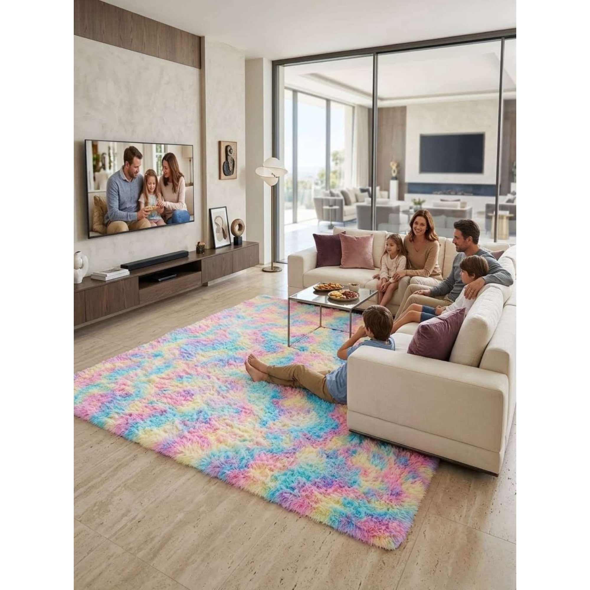 Todo Para El Hogar - Alfombras Pelo Largo Tamaño 150x200 Cm Super Suave