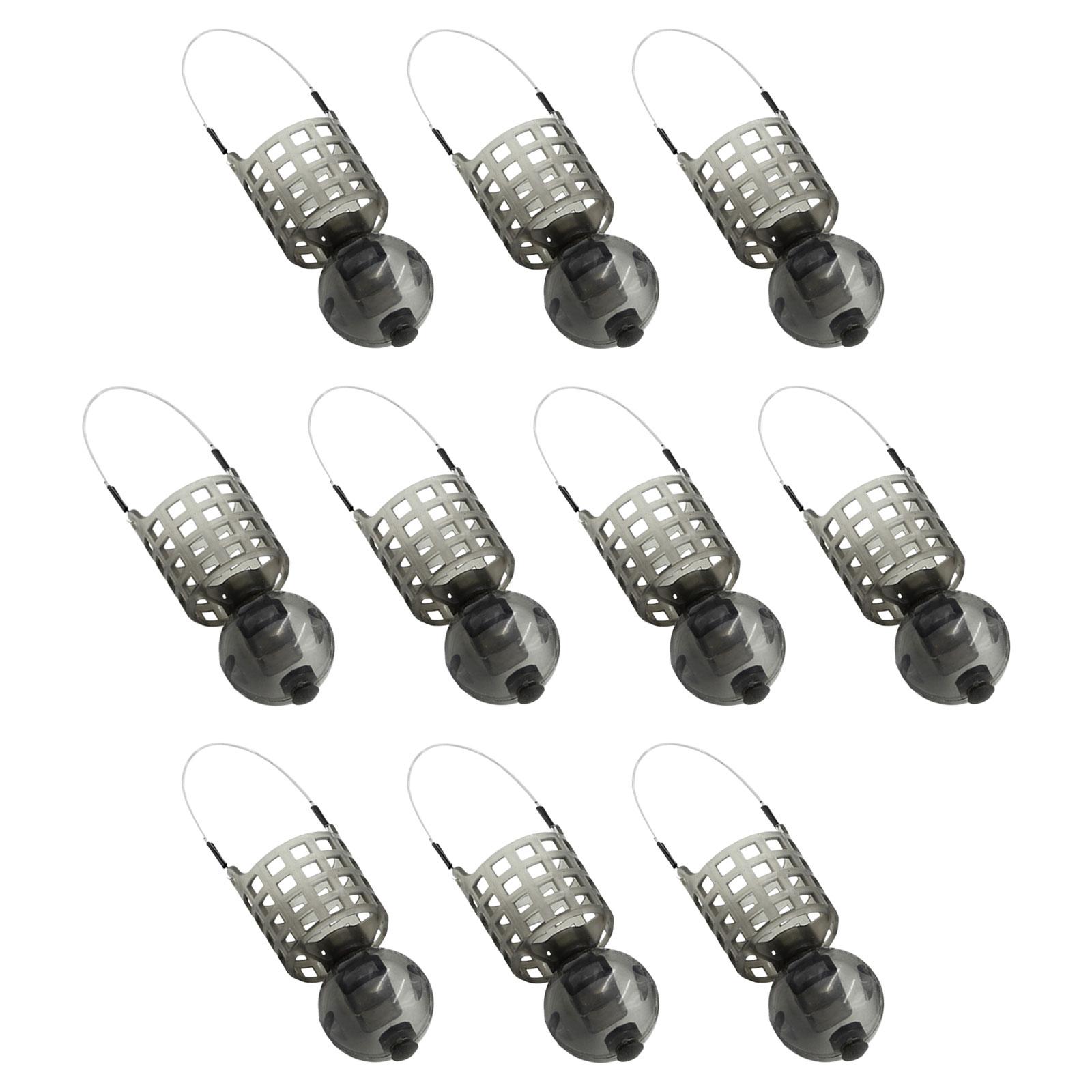 Magideal - Alimentadores De Pesca De Carpas De 10X Caza De Cebo Ligero De Anidación Cebos De Contenedores Alimentadores De Carpas Para Páramo De Gambas De Minnow M