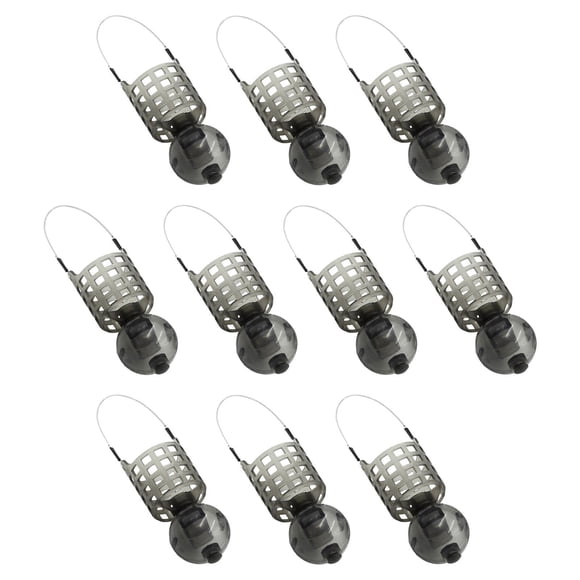 Alimentadores de Pesca de Carpas de 10x Caza de Cebo Ligero de Anidación Cebos de Contenedores Alimentadores de Carpas para Páramo de Gambas de Minnow M