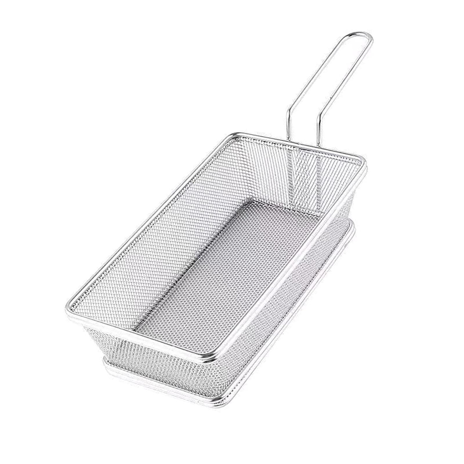 Bothyi - Cesta Para Freír De Acero Inoxidable, Cesta Para Servir Freír, Para El Hogar, Café, Aros De Cebolla A