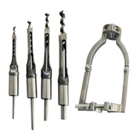 Magideal - Adaptador De Broca Para Agujeros Cuadrados Profesional Con 4 Taladros Carpintería Resistente Para Accesorios De Máquina Perforadora Máquina De Mortaja