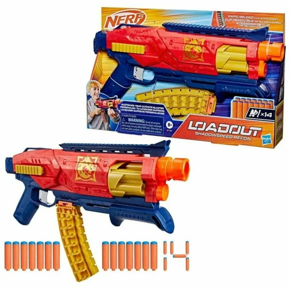Lanzador Nerf Loadout Shadowspeed Recon 14 Dardos