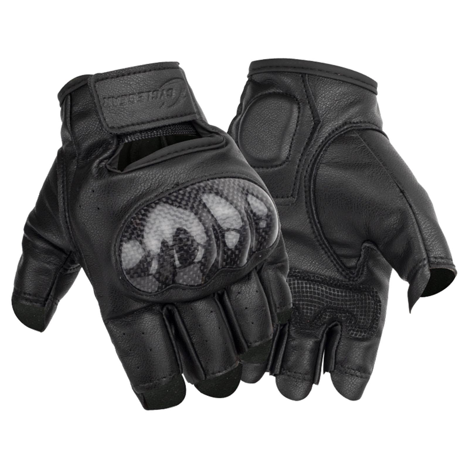Ioensy - Guantes De Moto De Medio Dedo De Piel Sintética Aptos Para Entrenamiento De Moto De Cross Verano Xl