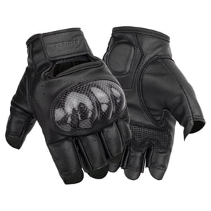 Ioensy - Guantes De Moto De Medio Dedo De Piel Sintética Aptos Para Entrenamiento De Moto De Cross Verano Xl