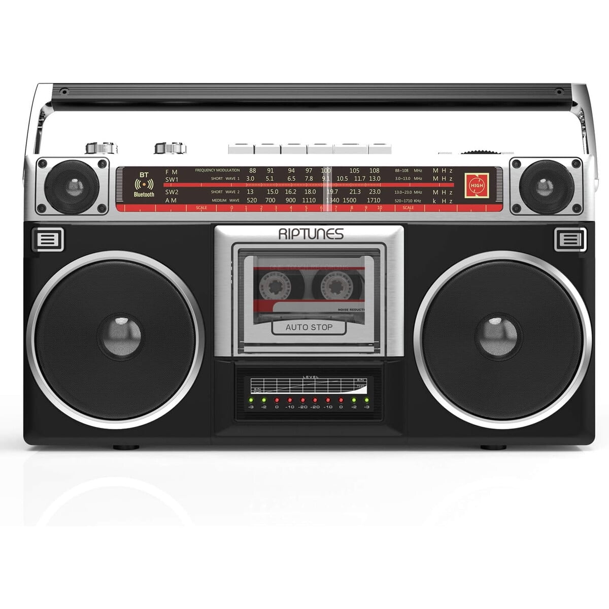 Boombox Riptunes Racr510bt Bluetooth Cassette Amfm Sw1