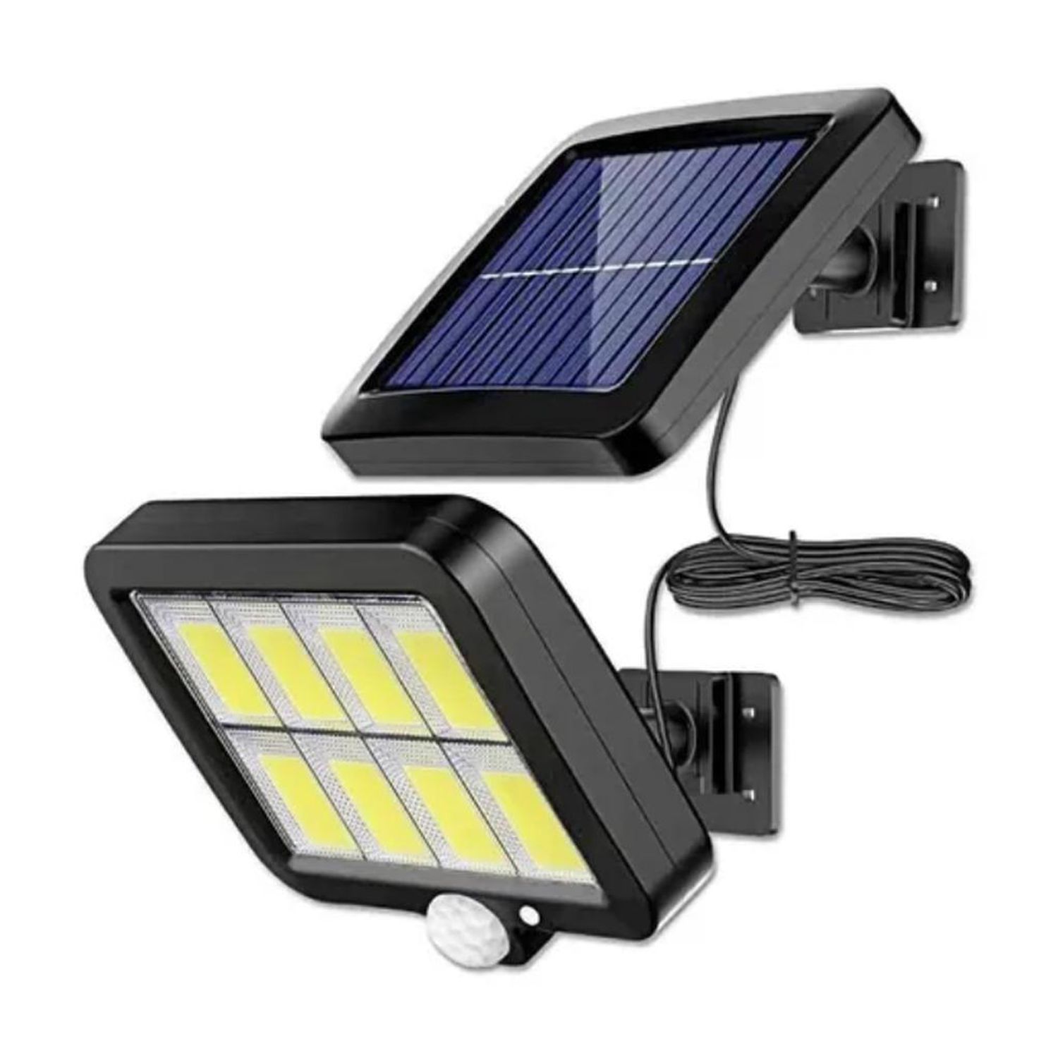 Clickdescuento - Foco Solar Panel Separado Alto Brillo Negro
