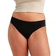 thumbnail image 1 of Tanga Saalt sin costuras de absorción ligera – Negro volcánico, 1 of 9