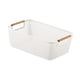 thumbnail image 3 of Cesta De Almacenamiento Reutilizable Decorativa Multiusos Para Baño, Cocina, Exterior, Color Blanco S, 3 of 5