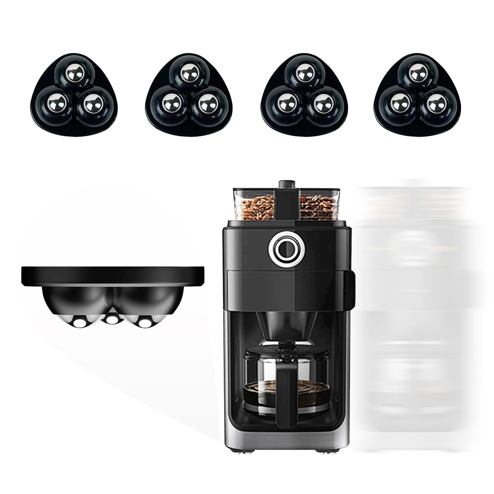 Autoadhesivo Tasttin De Caster Wheels Para Encimeras Y Muebles