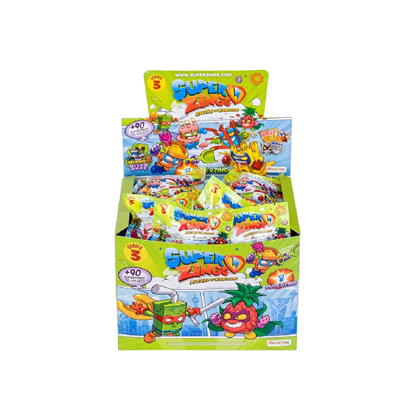 Superzings pack caja figuras coleccionables serie verde