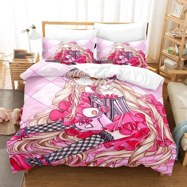 Chobits Chi Bedding Set Boys Girls Duvet Cover Pillowcase Bed Kids Adult Home Textileextile
