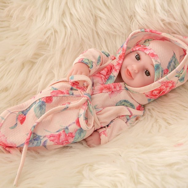 30cm/11.8in Reborn Simulated Doll Toy Baby Rubber Girly Puppet Doll Embroidery Boy Toy