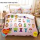 thumbnail image 1 of JIECHU Letters Alphabet Word Embroidered Iron on patches cute letter patches Bedding Set Single D Children's Bedroom Duvet Set Bed Sheets, 1 of 5