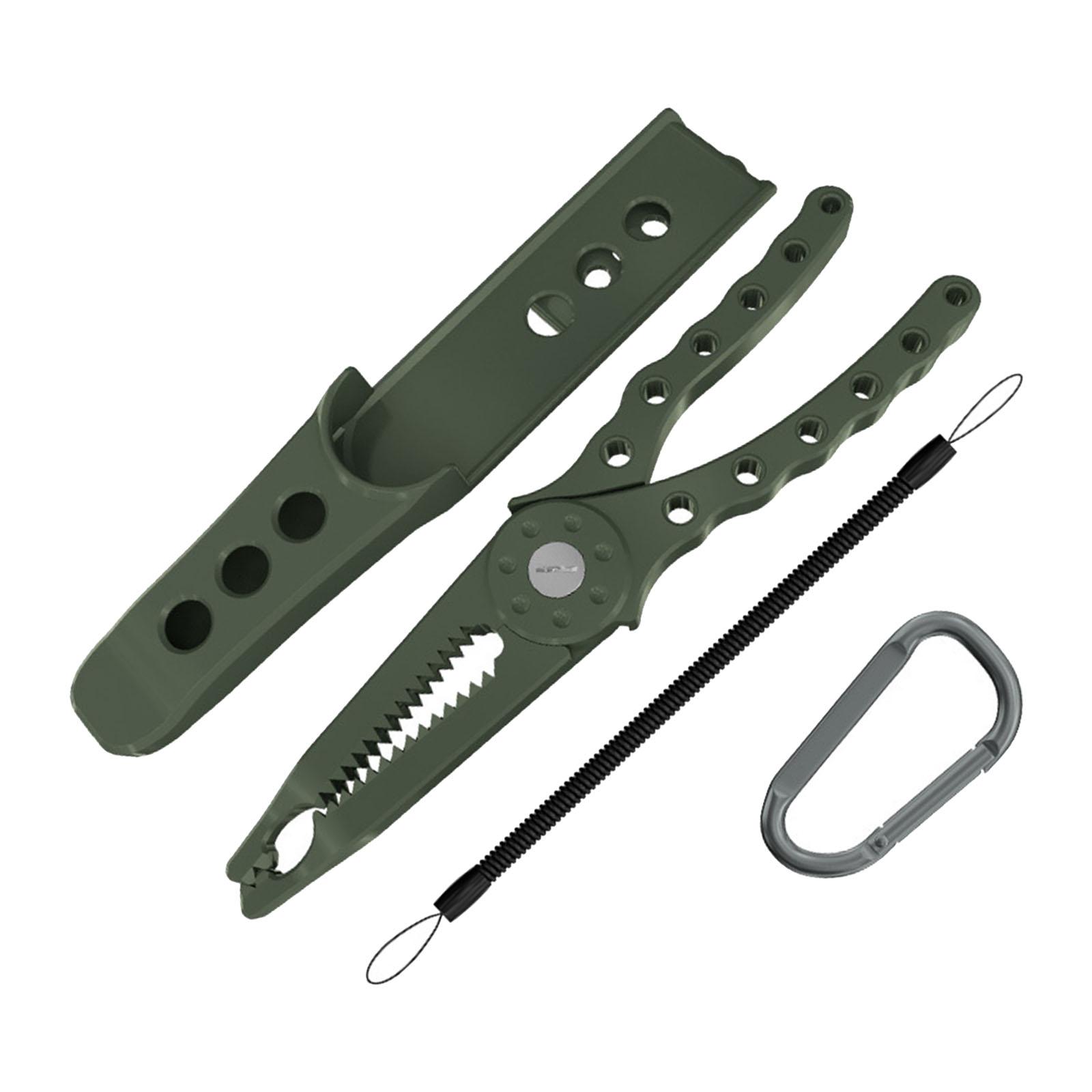 Magideal - Alicates De Pesca Con Agarre De Pescado, Agarrador Con Cordón, Regalos Para Hombres, Hebilla De Pescado, Controlador De Pesca Al Aire Libre, Accesorio Verde