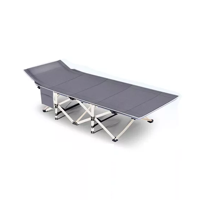 Genérico - Catre Cama Campaña Camping Plegable + Bolsa Gris