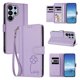 thumbnail image 2 of Funda Cartera Trébol para Samsung Galaxy S26 Ultra con Ranuras Tarjetas y Carga Inalámbrica Morado claro, 2 of 6