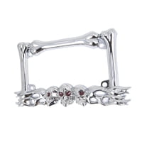 Ioensy - Marco Para Matrícula De Motocicleta Con Decoración De Calavera, Accesorio De Montaje Sencillo, 23 X 14 Cm