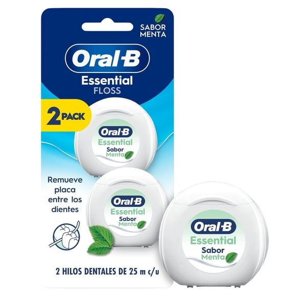 Hilo Dental Sabor Menta Essential Floss, 2 Un