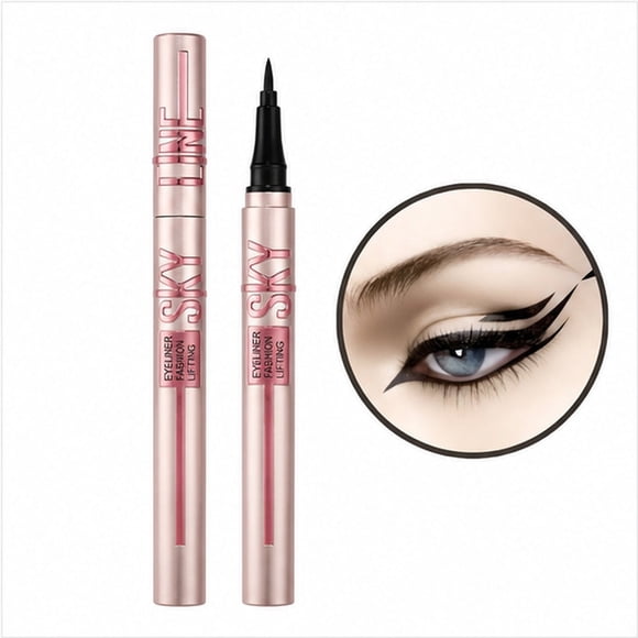 Delineador De Ojos Plumon Negro Sky Line A Prueba De Agua Negro Mate