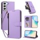 thumbnail image 2 of Funda con Billetera para [Samsung Galaxy S21 FE 5G] con Bolsillo Zipper y Tarjetero Morado claro, 2 of 6