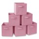thumbnail image 1 of Cubos de almacenamiento Casafield de tela plegables con forma de cubo 6, color rosa claro, 1 of 9