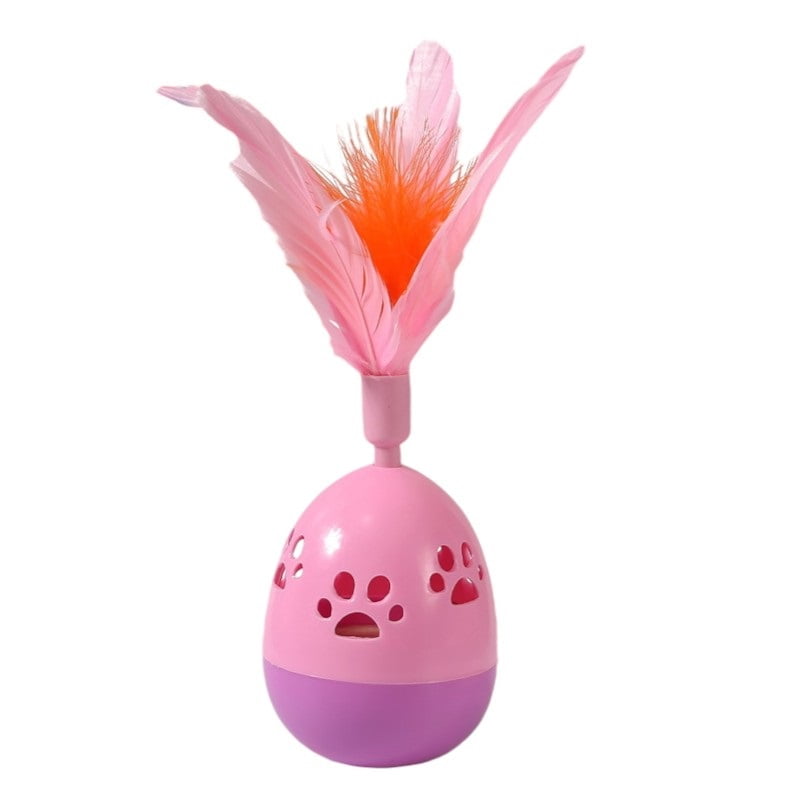 Defensor - Juguete Para Gatos Tipo Mono Porfiado Y Pluma