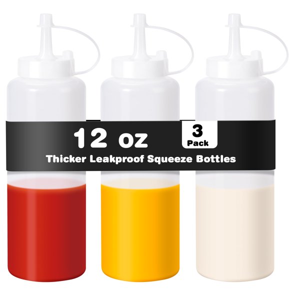 Botella Rainspire 350 ml Pack de 3, Blanca, a prueba de fugas