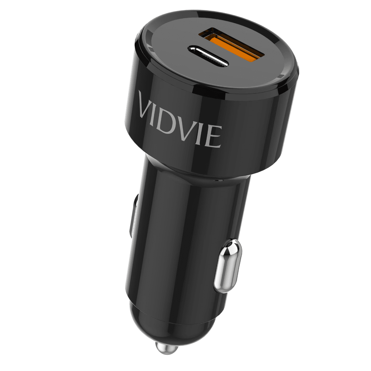 Vidvie - Adaptador Cargador Para Auto Doble Carga Rápida Usb-c 20w