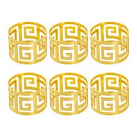 Magideal - 6 Uds Servilleteros Servilleteros Exquisitas Mesas De Comedor Servilleteros De Tela Servilleteros Soporte Para Hebillas Para Aniversario Decoración De , Dorado