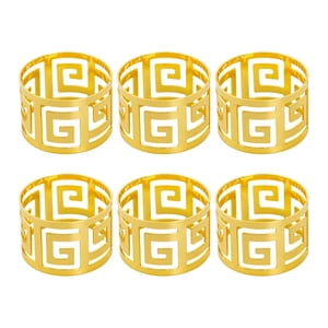 Magideal - 6 Uds Servilleteros Servilleteros Exquisitas Mesas De Comedor Servilleteros De Tela Servilleteros Soporte Para Hebillas Para Aniversario Decoración De , Dorado