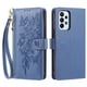 thumbnail image 2 of Funda Billetera Floral en Relieve samsung galaxy A23 4G con Tarjetero y Cremallera Azul, 2 of 6