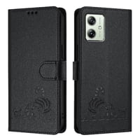 Funda Tipo Cartera Foxdock Para Motorola Moto G54 5G Con Soporte, Ranuras, Rfid, Diseño De Gato