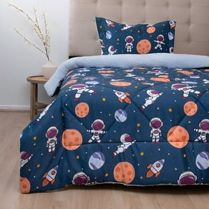 Plumón Estampado Deluxe Sherpa Kids 1.5 Plazas / Astronauta – Doral