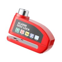 Ioensy - Candado De Disco Genérico Con Alarma Para Orificio De 7 Mm De Diámetro Superior Para Bicicleta, Motocicleta, Rojo