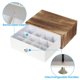 thumbnail image 4 of Caja de almacenamiento de té JACKCUBE DESIGN de madera rústica con 12 compartimentos, 4 of 8