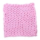 thumbnail image 2 of Manta Tejida a Mano Acolchada Rosa, 2 of 3