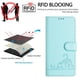 thumbnail image 4 of Funda tipo cartera FOXDOCK para Oppo Reno13 con soporte, ranuras, RFID, diseño de gato, 4 of 5