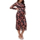 thumbnail image 4 of INSPIRE CHIC Vestido de Maternidad para Mujeres Floral de Malla con Fruncido Lateral Bodycon de Manga Larga Vestidos de Embarazo Invitada de Boda M Negro, 4 of 5