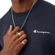 thumbnail image 3 of Camiseta Champion Classic con logo script en el pecho izquierdo, azul marino, talla grande, 3 of 3