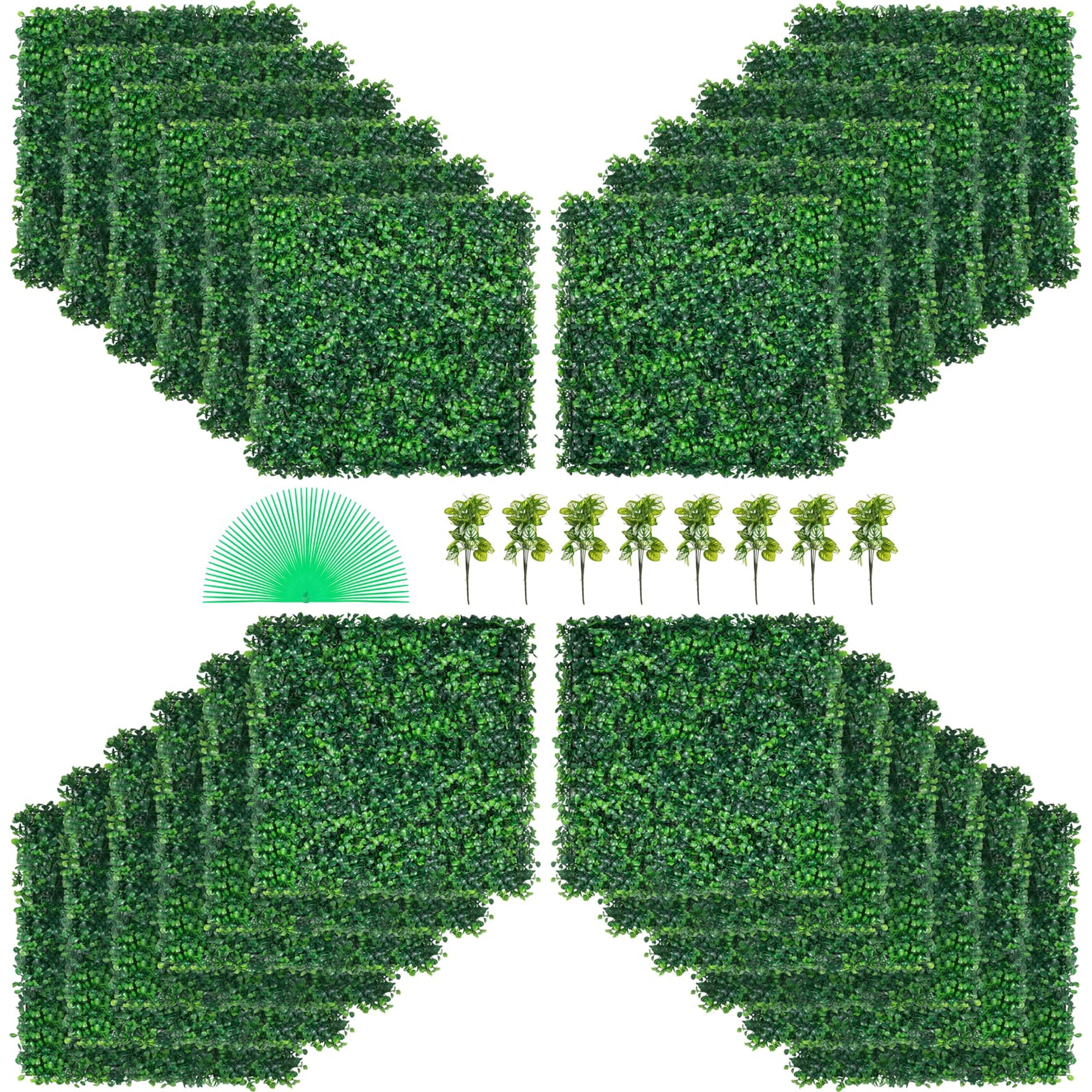 Panel De Boj Artificial Vevor, 24 Piezas, 51 X 51 Cm, 4 Cm De Grosor
