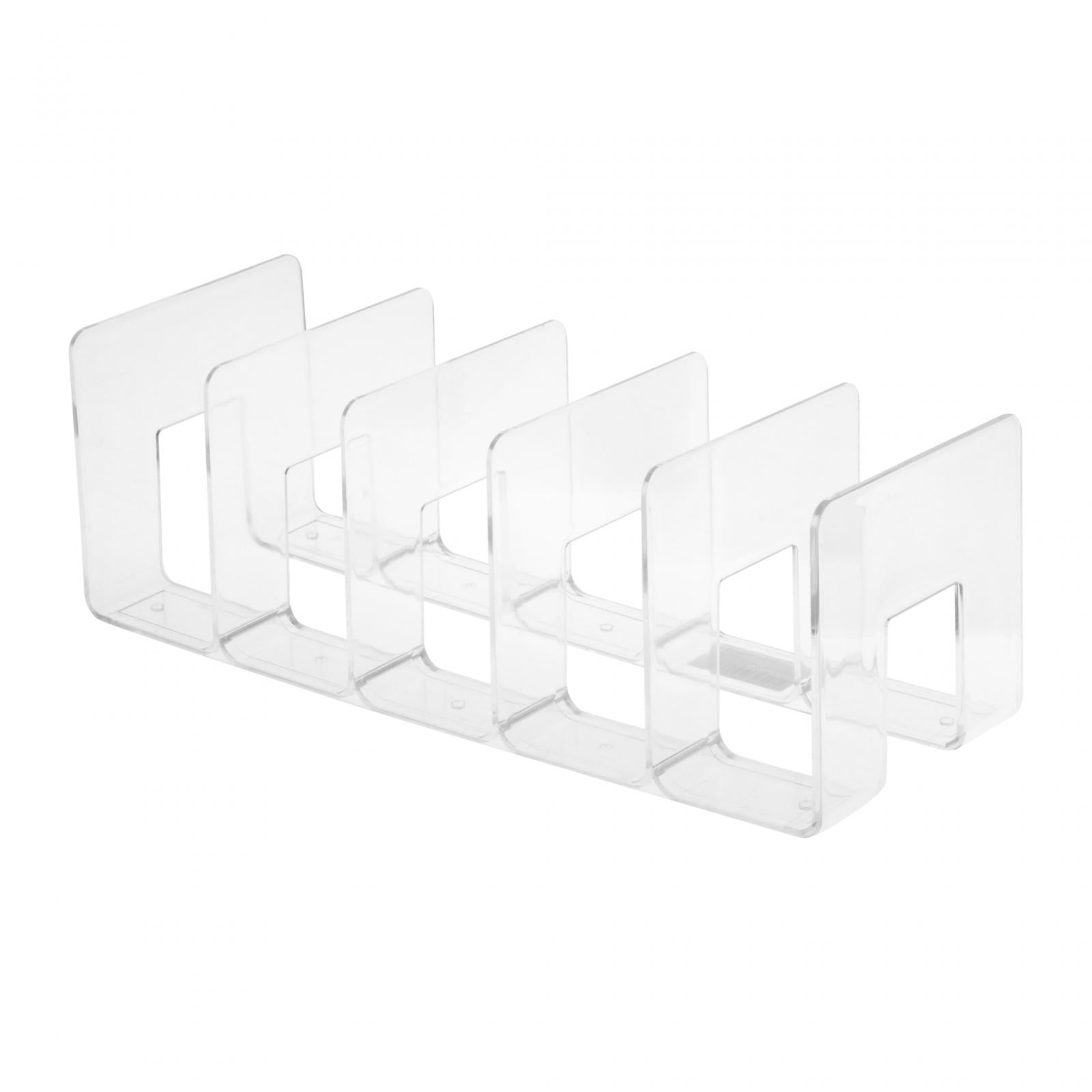 Magideal - Organizador De Archivos De Acrílico, Organizador De Papel De Escritorio, Estantería, Clasificación De Archivos, Organizador De Carteras, Soporte De Li Claro