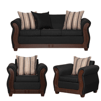 Ruzam Mobel - Juego De Living 3-1-1 Atenas Negro