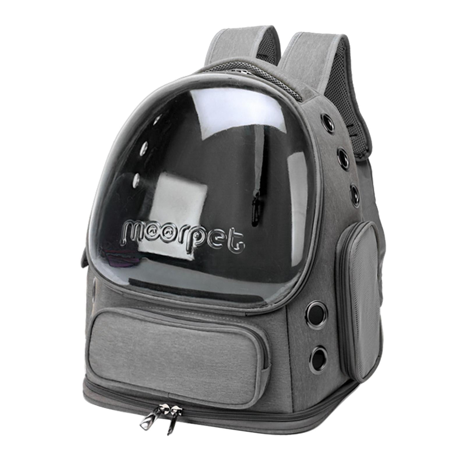 Ioensy - Mochila Transportín Para Gatos Y Perros Pequeños Portátil Transparente Para Senderismo Gris